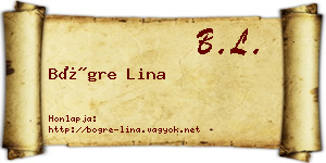 Bögre Lina névjegykártya